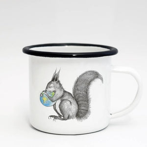 Tasse Emaille - Eichhörnchen Welt